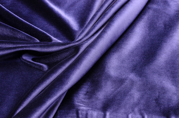 Wall Mural - Cotton fabric, dark blue velvet
