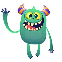 Cool cartoon monster illustrated