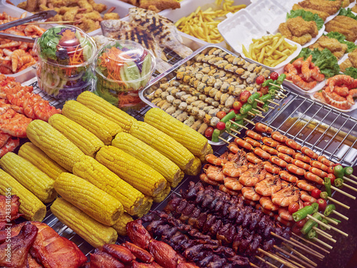 Fotografía Street food on sticks in Phuket (Thailand)