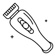 Sticker - Razor machine icon. Outline razor machine vector icon for web design isolated on white background