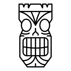 Sticker - Tahiti idol icon. Outline tahiti idol vector icon for web design isolated on white background