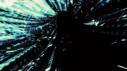 Wall Mural - streaming through a tunnel of refracted light (loop).