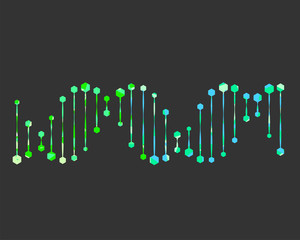 Wall Mural - Abstract structure of human DNA. Vector DNA.