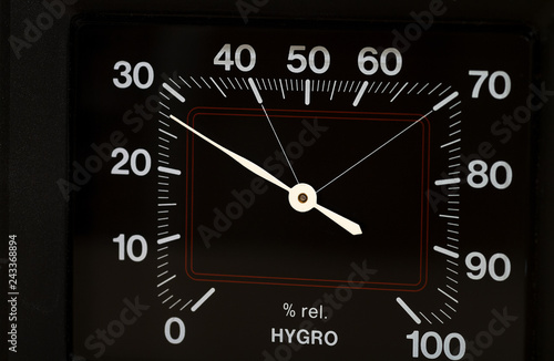 Hygrometer Is Showing Too Low Humidity In The Room Close Up