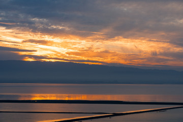 Wall Mural - Views of the San Francisco bay at sunset, Coyote Hills Regional Park, Fremont, California