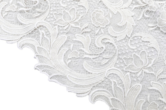 Wall Mural -  - Cotton fabric, ivory lace