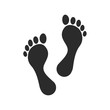© 4zevar - Human foot. Footprint path, footprints. Vector