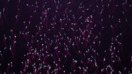 Wall Mural - abstract big data visualization. long exposure neon lights background. abstract data flow background
