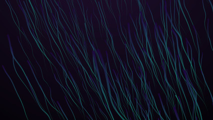 Wall Mural - abstract big data visualization. long exposure neon lights background. abstract data flow background