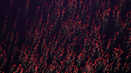 Wall Mural - abstract big data visualization. long exposure neon lights background. abstract data flow background