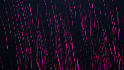 Wall Mural - abstract big data visualization. long exposure neon lights background. abstract data flow background