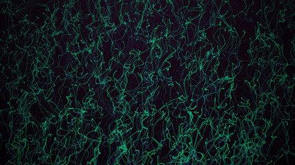 Wall Mural - abstract big data visualization. long exposure neon lights background. abstract data flow background