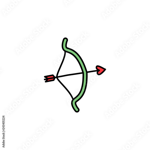 Valentine S Day Bow Arrow Icon Element Of Color Valentine S Day Bow Arrow Icon Element Of Color