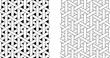 Outline Seamless weave rattan pattern, vector art