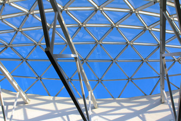 glass ceiling of a modern building