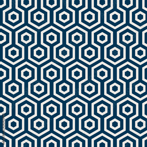 Seamless Japanese pattern with tortoiseshell motif vector Poster Mural XXL