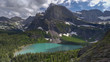an afternoon shot of grinnell lake at glacier national park in montana, usa