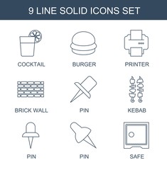 Wall Mural - solid icons