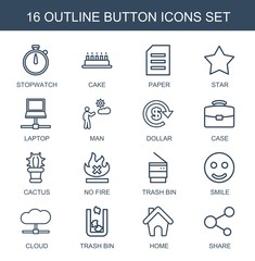 Wall Mural - button icons