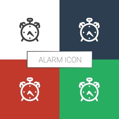 Sticker - alarm icon white background