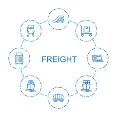 Canvas Print - freight icons