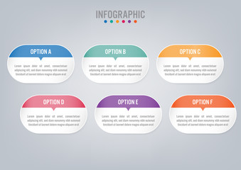 Wall Mural - Business infographic labels template with options.Creative concept for infographic.