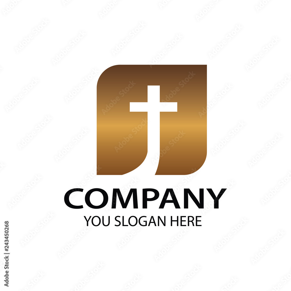 logo box cross church modern Stock Vector | Adobe Stock