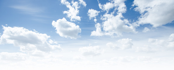 clear blue sky and white clouds