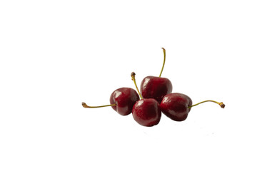 cherries isolated on white background