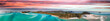 Whitehaven Beach, Australia. Panoramic aerial view of coastline and beautiful beaches