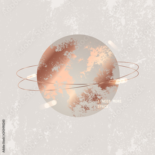 Get I Need More Space Slogan Gold Planet With Rings Typography For Android Free Get Wallpaper I Need More Space Slogan Gold Planet With Rings Typography Free HD