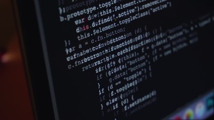 Wall Mural - computer code running over screen