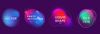 © alexandertrou - Set of abstract liquid banners in different neon colors. Modern fluid gradient elements with light effect. Abstract backgrounds for club party invitation, web, advertisement. Vector eps 10.