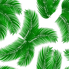  Palm leafs seamless pattern.