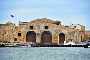 Wall Mural - glimpse of marzamemi and the tonnara Sicily italy