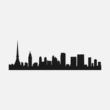 Fototapeta Nowy Jork - silhouette of the city Tokyo, the famous city of