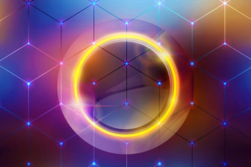 Wall Mural - artistic unique smooth multicolored modern network artwork with a modern amazing placeholder for a t