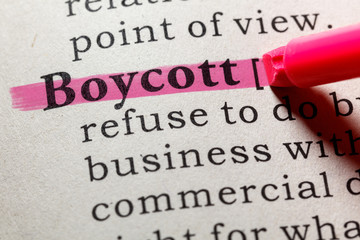 Wall Mural - definition of boycott