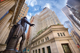 Fototapeta  - Skyscrapers in Wall Street financial district, New York City