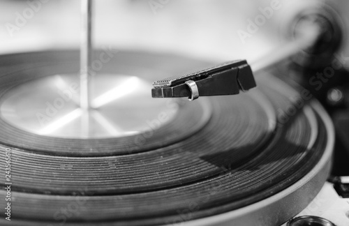 Classic Retro Black Turntable Vinyl Record Player Needle Part Closeup Macro Stock Photo Adobe Stock