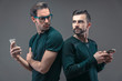 © Teodor Lazarev - Gay couple issues, boyfriends cheating on each other using social media apps