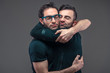 © Teodor Lazarev - Sexy young gay couple in love, embracing and hugging each other