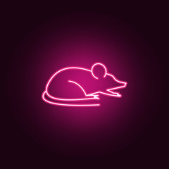 Wall Mural - mice icon. Elements of pest control and insect in neon style icons. Simple icon for websites, web design, mobile app, info graphics