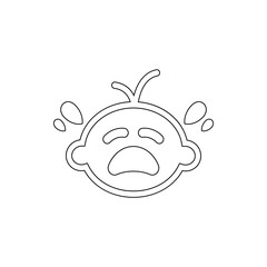 Wall Mural - crying baby icon. Element of cyber security for mobile concept and web apps icon. Thin line icon for website design and development, app development