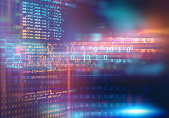 digital code number abstract technology background