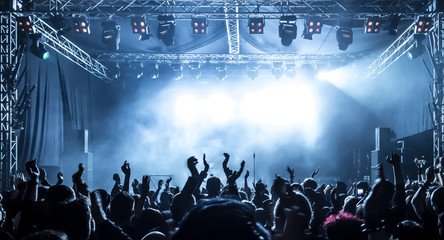 Canvas Print - Concert crowd at rock concert