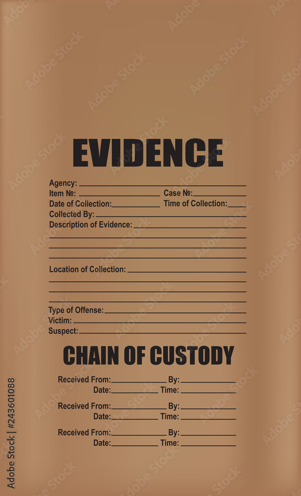 Paper Evidence Bag Stock Vector | Adobe Stock