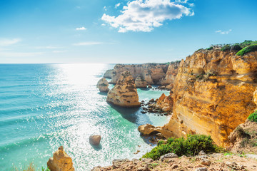 Wall Mural - Rocks and ocean view. Ponta da Piedade