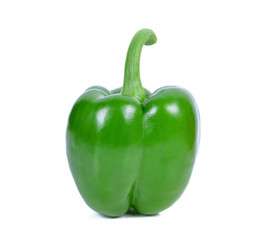 Green pepper on white background