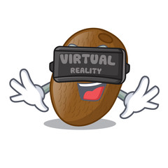 Poster - Virtual reality Kiwi fruit juice in cartoon glass